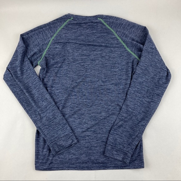 Tek Gear Dry Tek Tshirt Mens Blue Long Sleeve Crew Neck - Picture 7 of 7